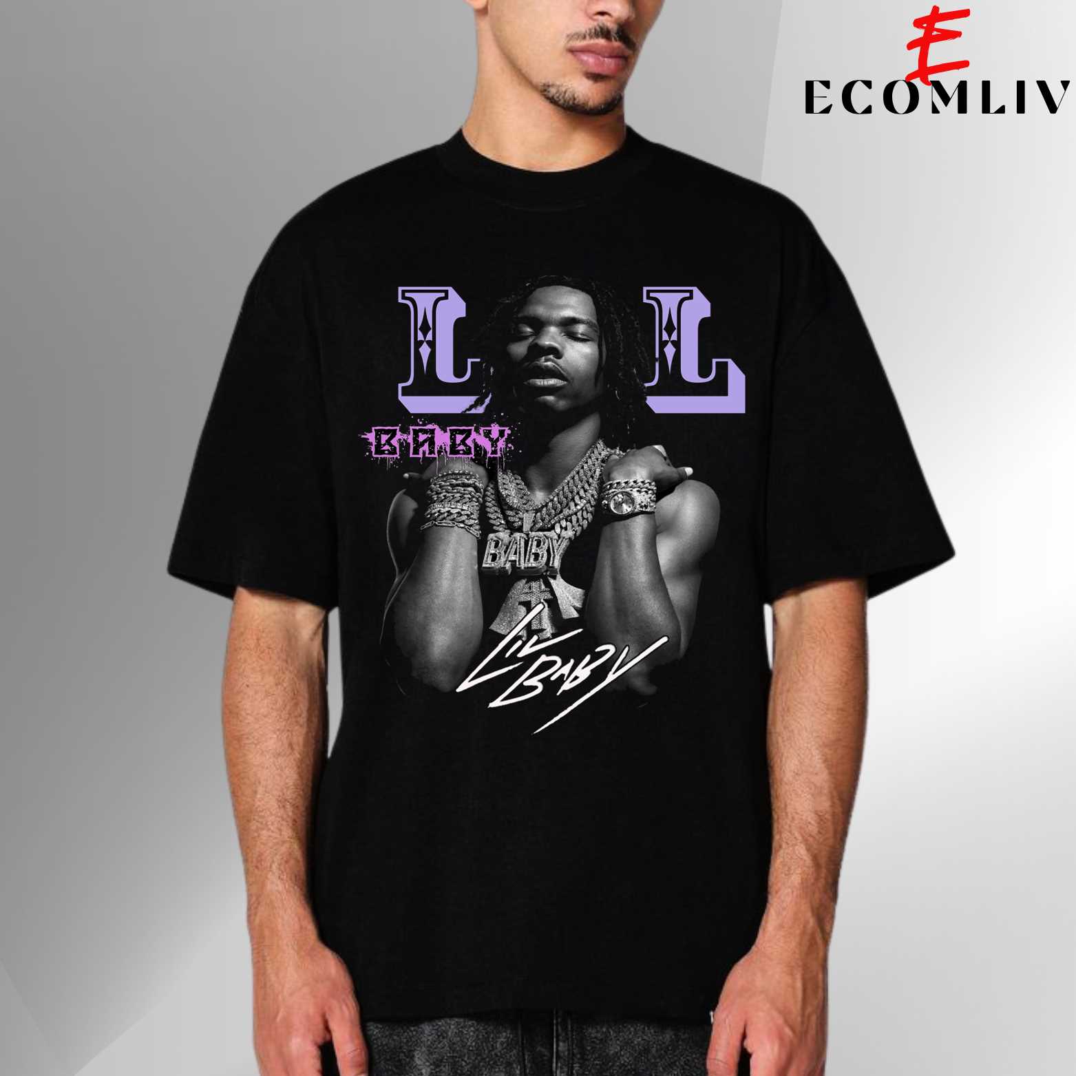Lil Baby Urban Sketch Tee, Street Rap Graphic T-Shirt